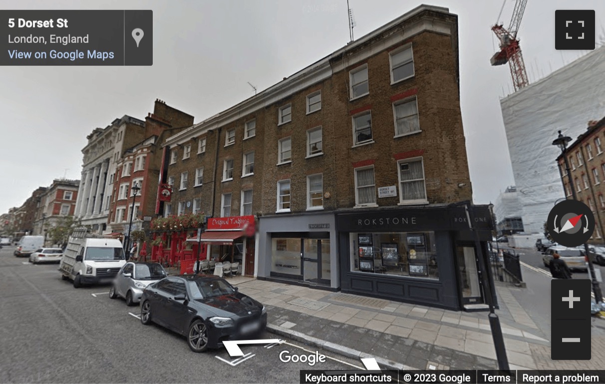 Street View image of 6 Dorset Street, Central London, W1U, UK