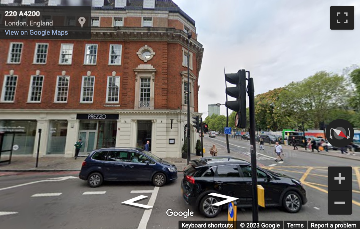 Street View image of 16 Upper Woburn Place, WC1H (near the Eurostar terminal)