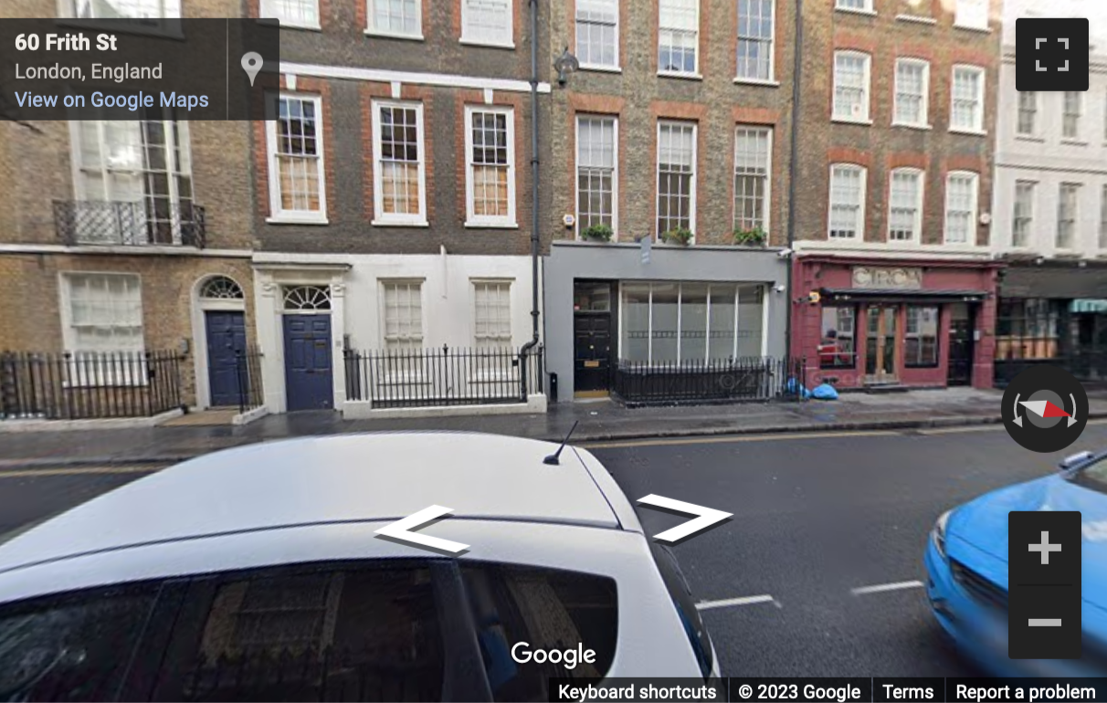 Street View image of 61 Frith Street, Central London, W1D, UK