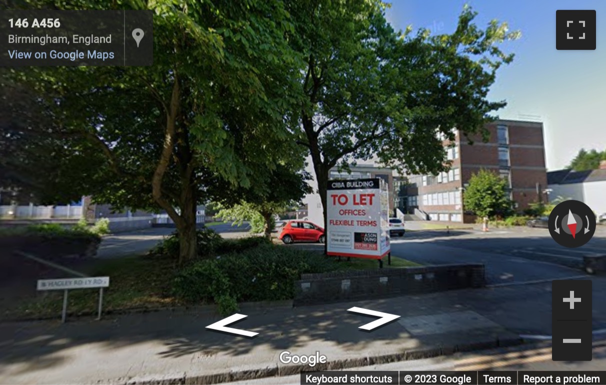 Street View image of 146 Hagley Road, Birmingham, West Midlands - with onsite carpark