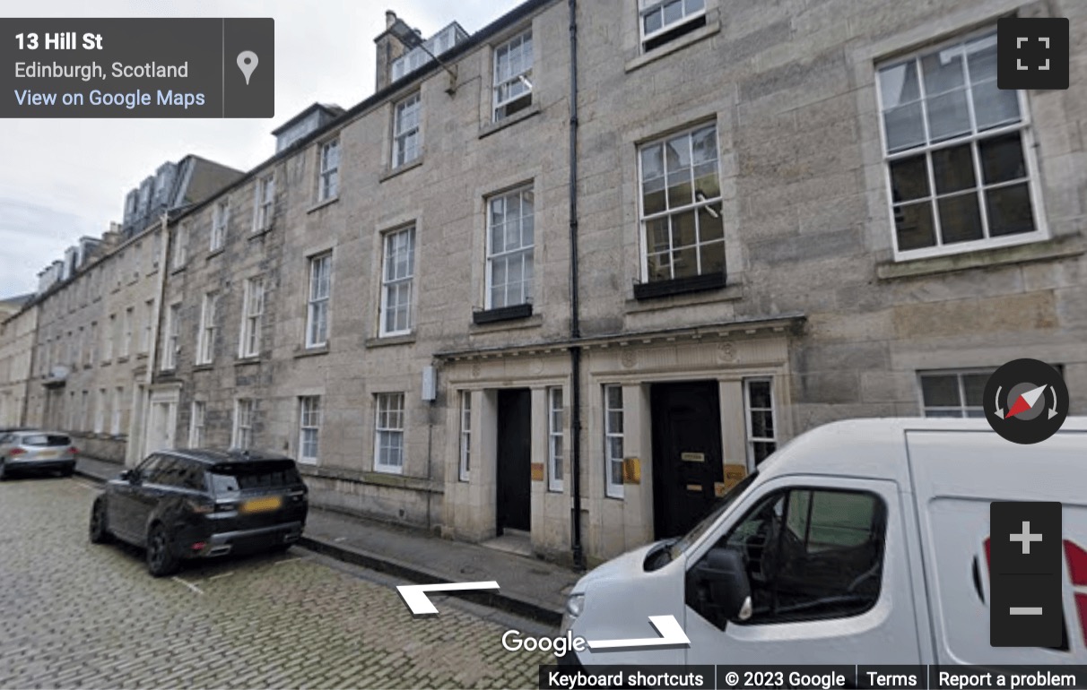 Street View image of 14-18 Hill Street, Edinburgh, Scotland