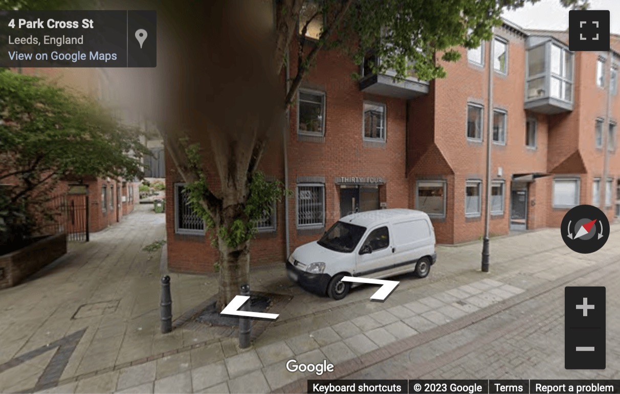 Street View image of 34 Park Cross Street, Leeds, Yorkshire - near the city centre