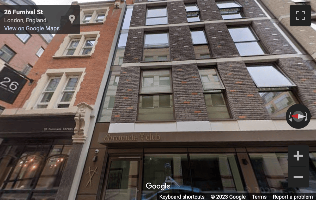 Street View image of 25 Furnival Street, London, EC4A, UK - Co-working office space