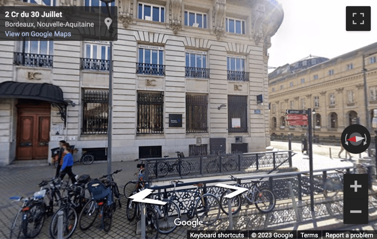 Street View image of 2, Cours du XXX Juillet, Bordeaux, Aquitaine