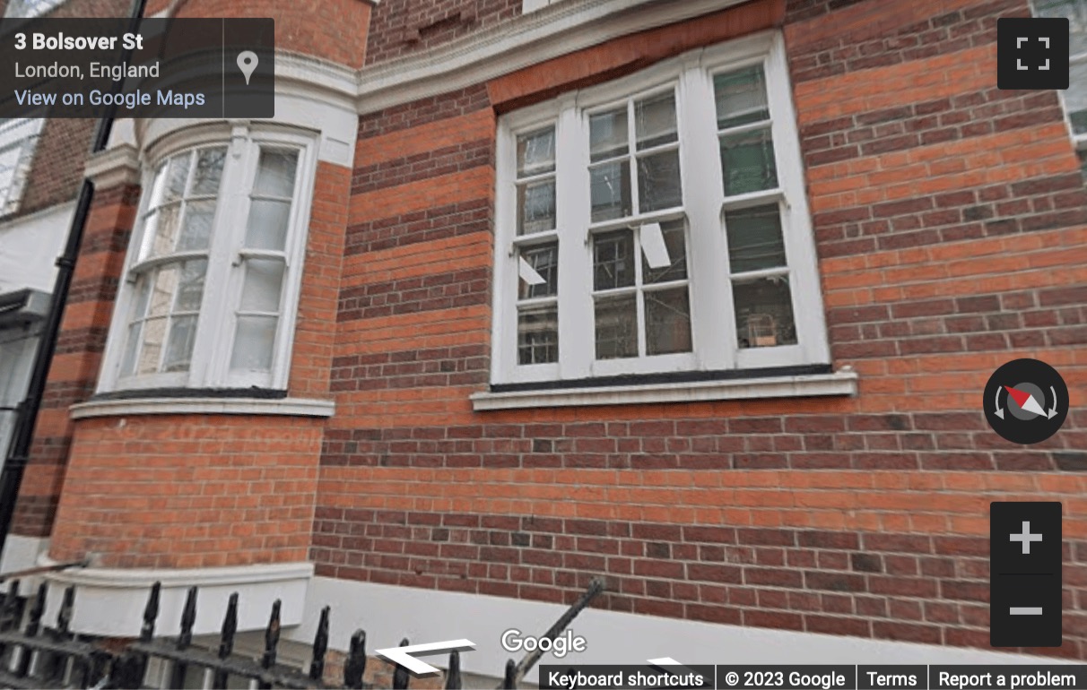 Street View image of Bentinck House, 3-8 Bolsover Street, Central London, W1W