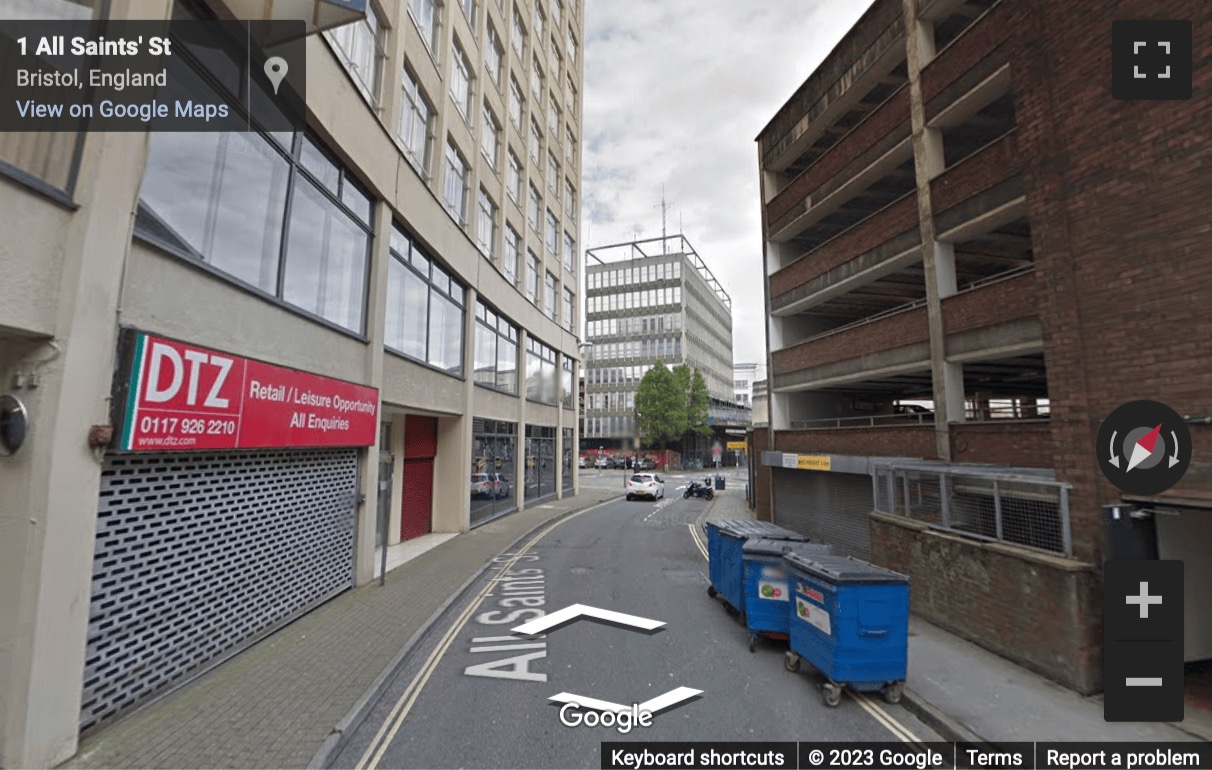 Street View image of Pithay Studios, All Saints Street, Bristol, Gloucestershire