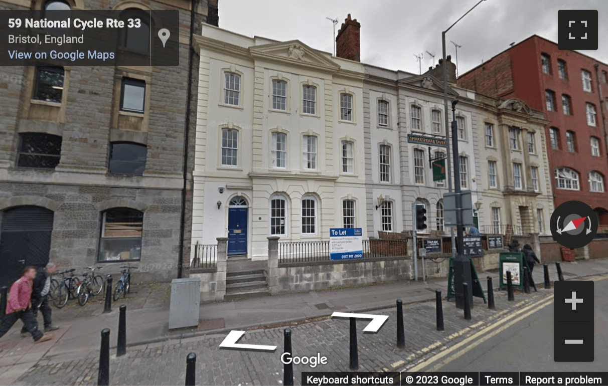 Street View image of 70 Prince Street, Bristol, Gloucestershire