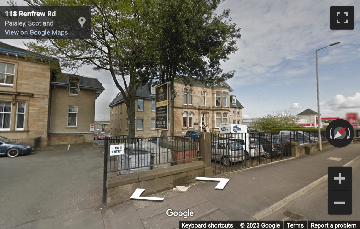 Street View image of Mirren Court One, 119 Renfrew Road, Paisley, Scotland