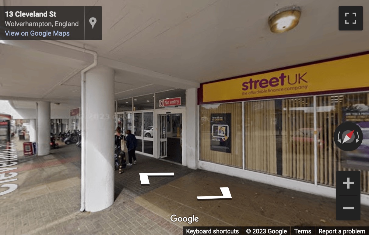 Street View image of Office 28, Cleveland Street, Wolverhampton, West Midlands