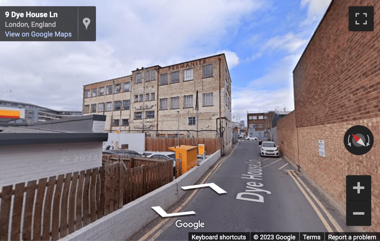 Street View image of Studio 2, Unit 16 Dye House Lane, London, Central London, E3