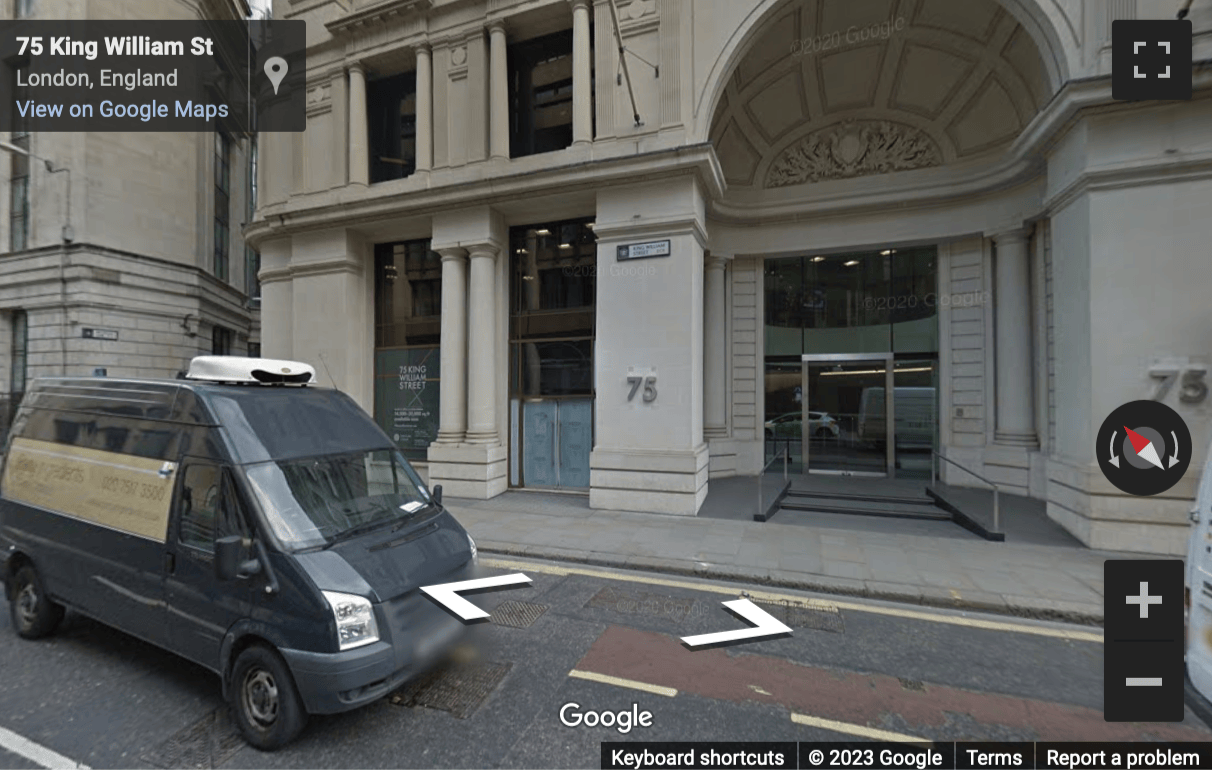 Street View image of 75 King William Street, Central London, EC4N