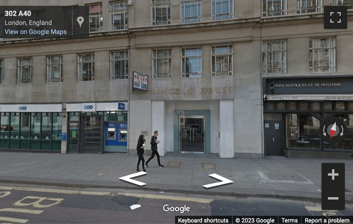 Street View image of Lincoln House, 300 High Holborn, Central London, WC1V