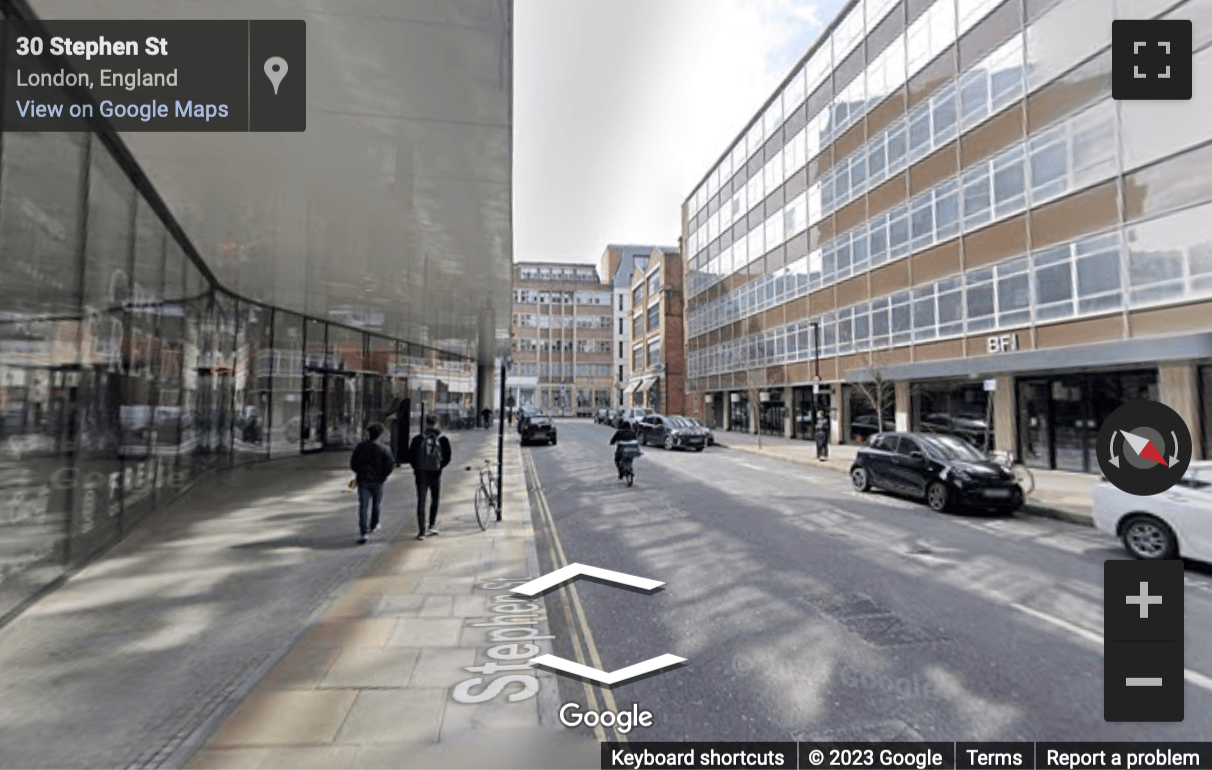 Street View image of 2 Stephen Street, Central London, W1T