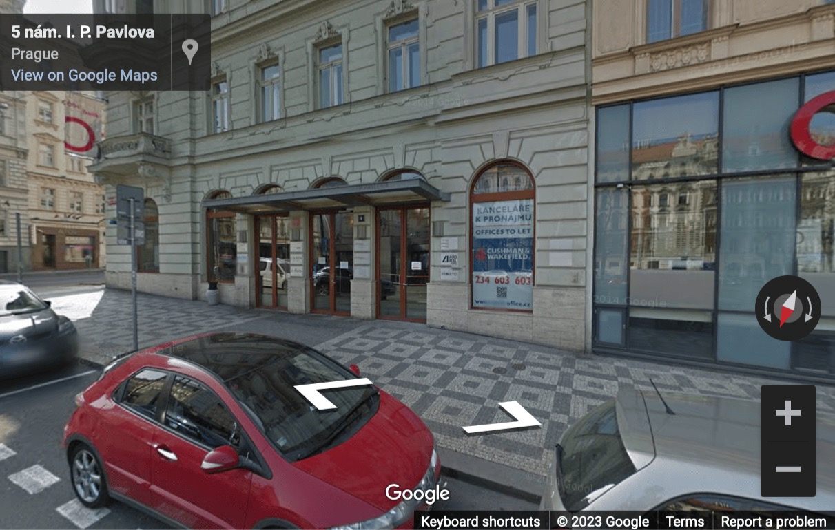 Street View image of 3rd and 4th Floor, IP Pavlova, 1789/5, 120 00 Prague, Prague, Czech Republic