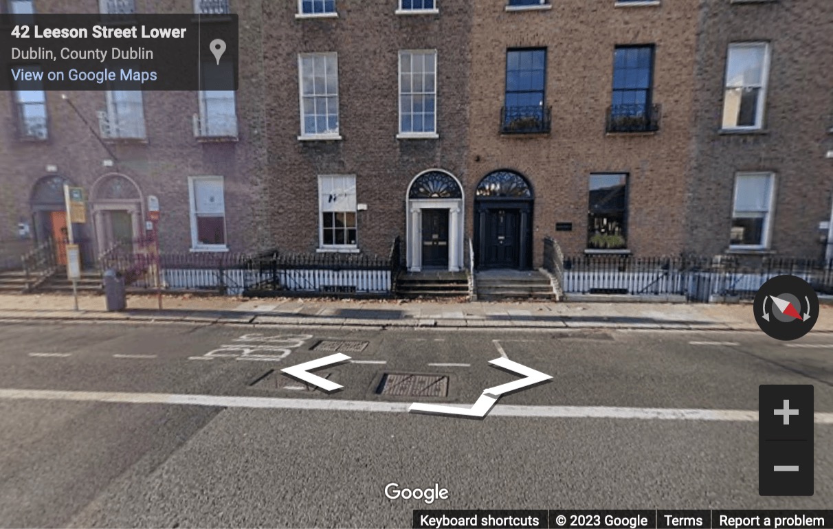 Street View image of No. 32 Leeson Street, Dublin, Ireland