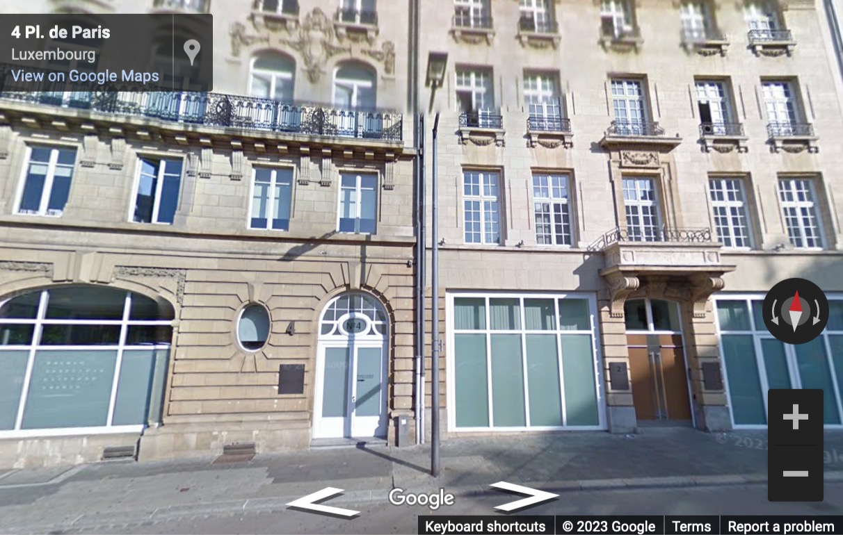 Street View image of 2, place de Paris, Luxembourg