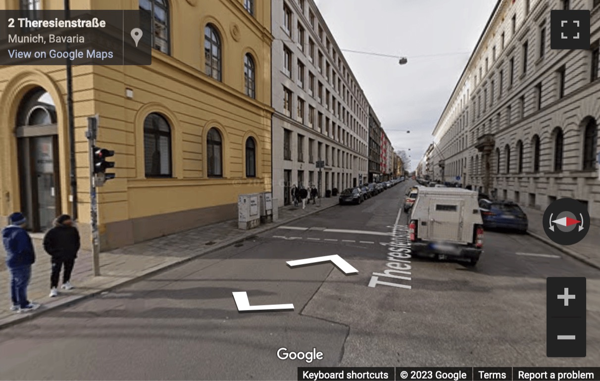 Street View image of Theresienstraße 1, Munich, Bayern, Germany