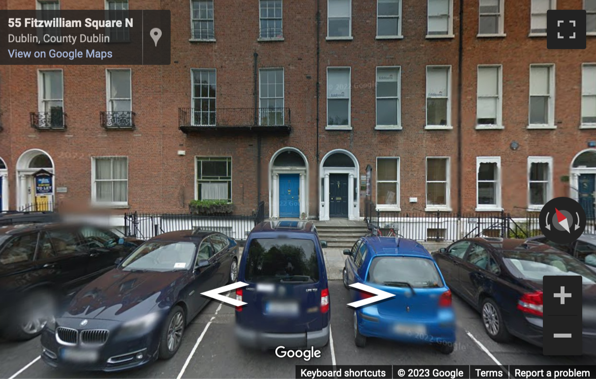 Street View image of 56 Fitzwilliam Sqaure, Dublin, Ireland