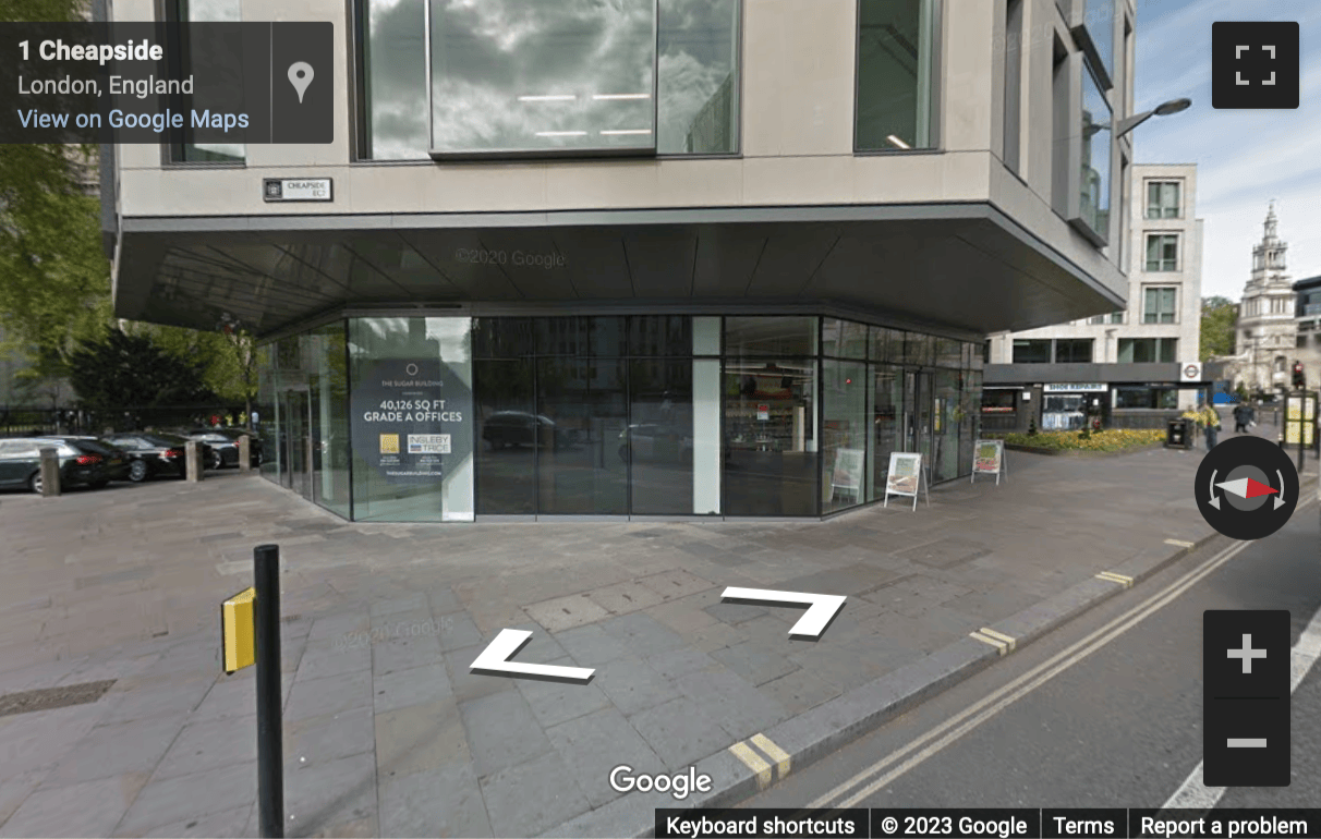 Street View image of 5 Cheapside, Octagon, Central London, EC2V