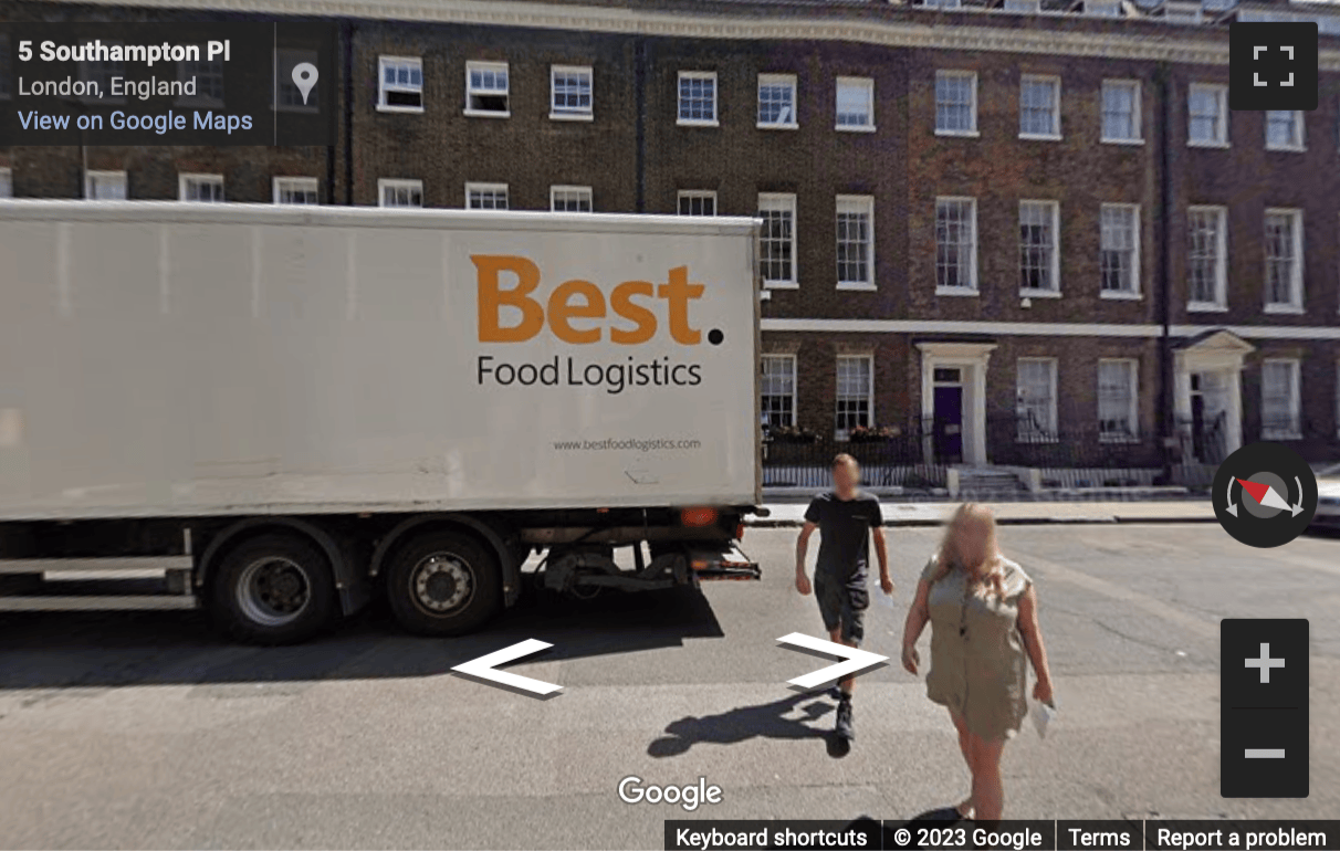 Street View image of 5 Southampton Place, Central London, WC1A