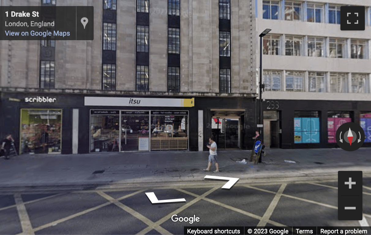 Street View image of 235 High Holborn, Central London, WC1V