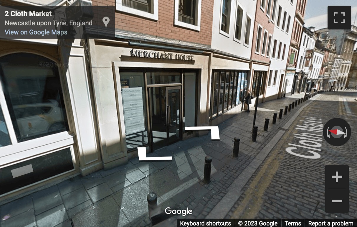 Street View image of Merchant House, 30 Cloth Market, Newcastle, Tyne and Wear