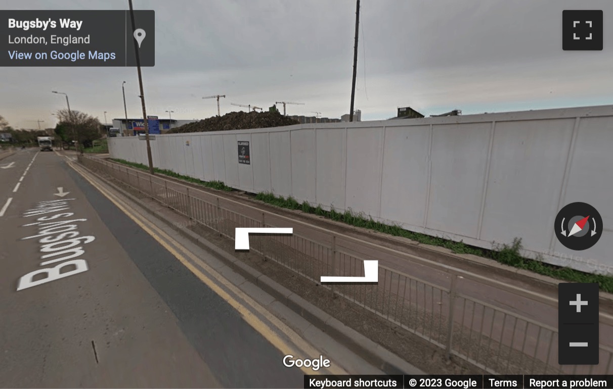 Street View image of Unit 1 Meridian Trading Estate, 20 Bugsby’s Way, Charlton / Greenwich, Central London, SE7