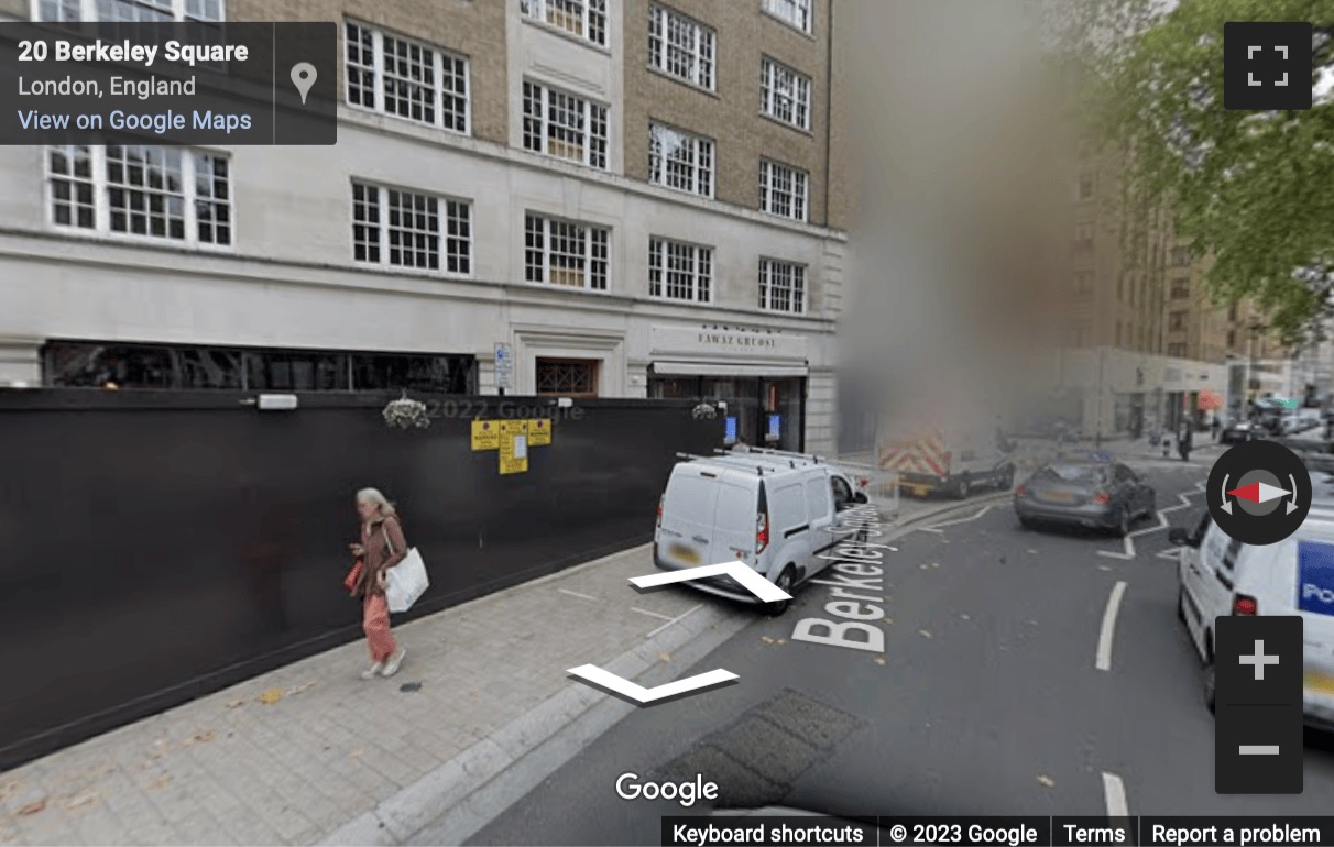 Street View image of 20 Berkeley Square, London, Central London, W1J