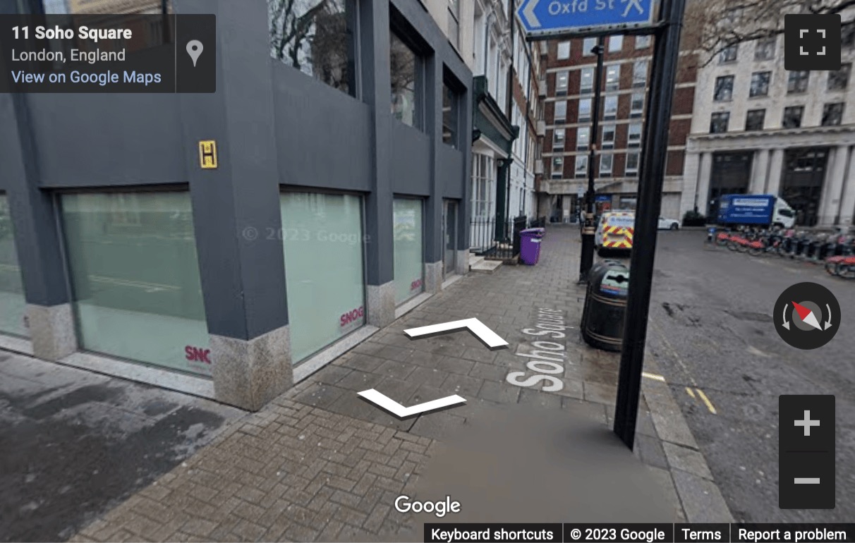 Street View image of 12 Soho Square, Central London, W1D