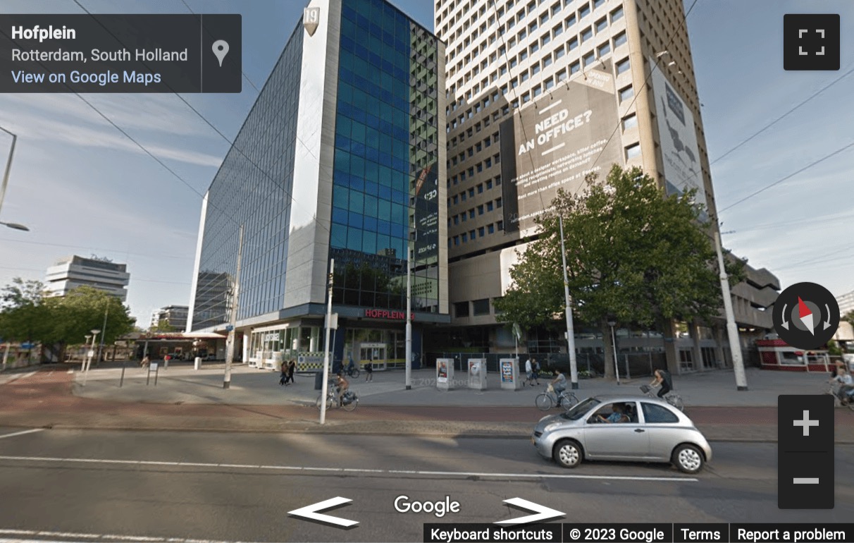 Street View image of Hofplein 20, Rotterdam, South Holland, Netherlands