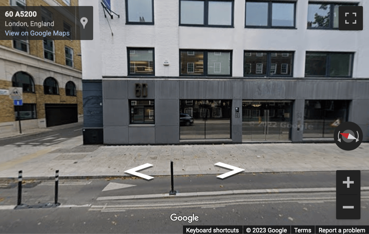 Street View image of 60 Gray’s Inn Road, Central London, WC1X