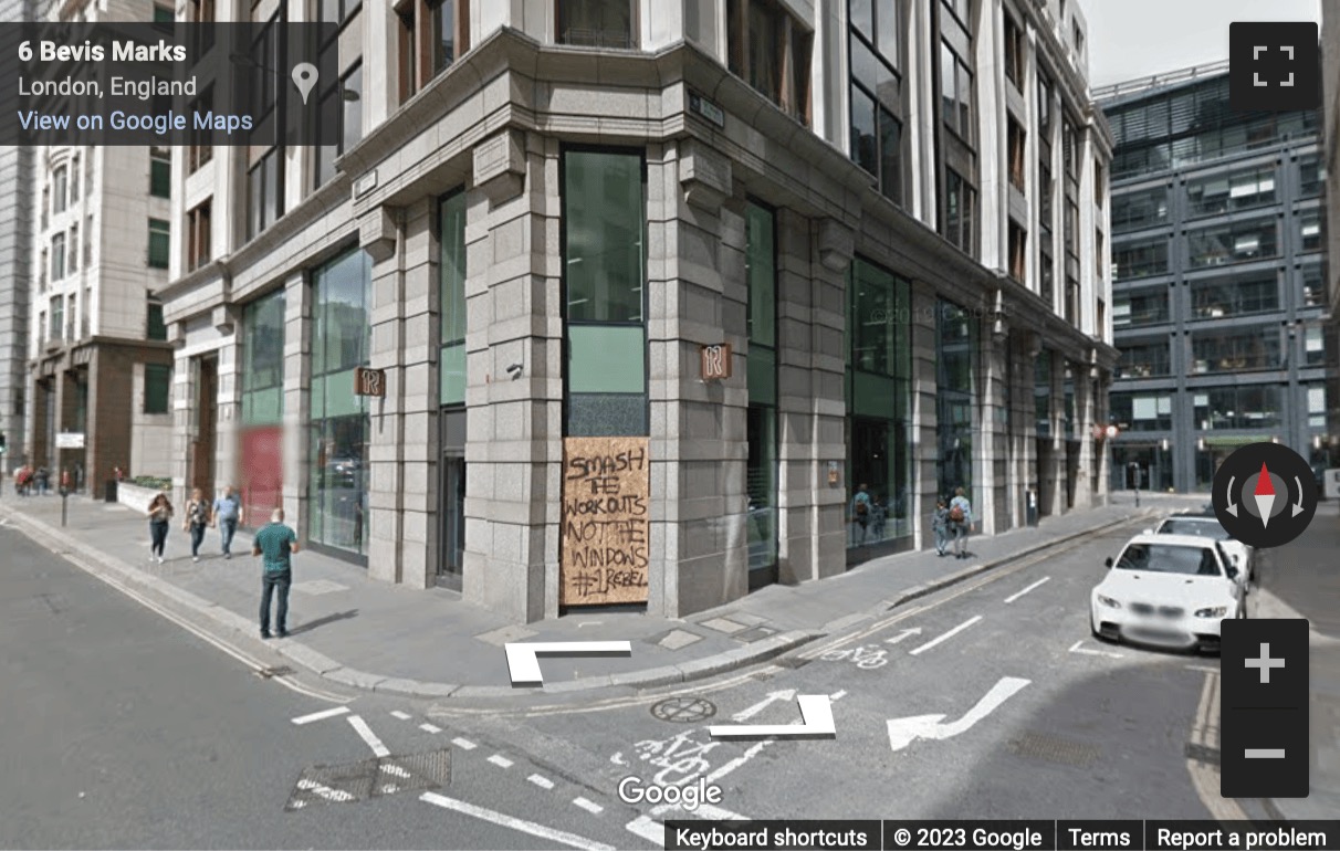 Street View image of 63 St Mary Axe, Central London, EC3A