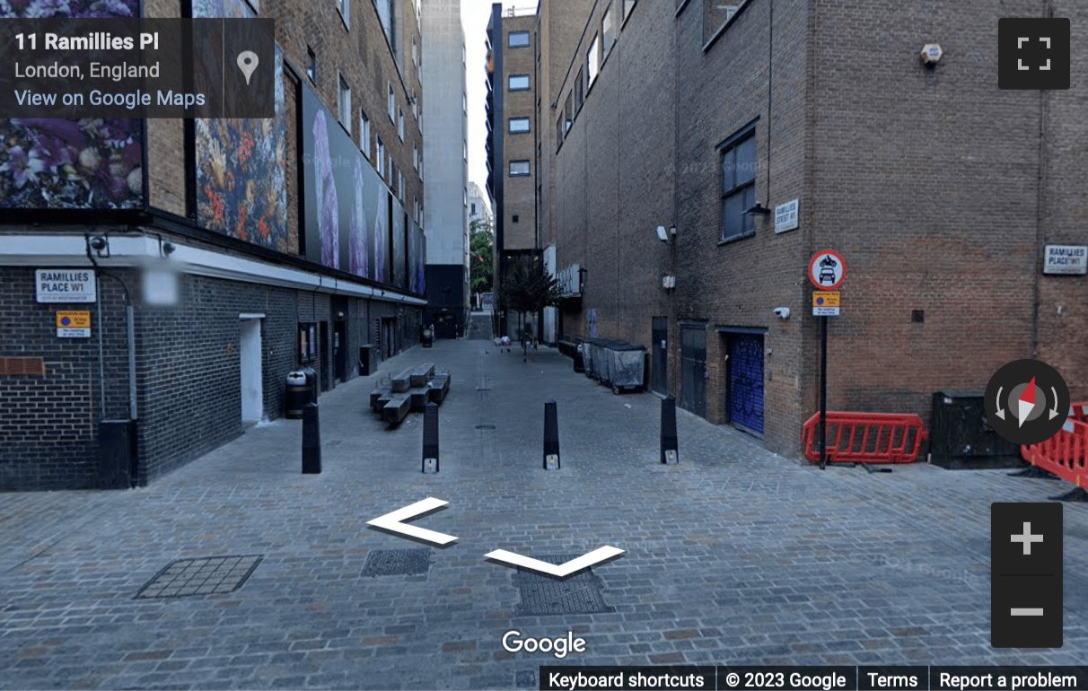 Street View image of 6 Ramilies Street, Central London, W1F