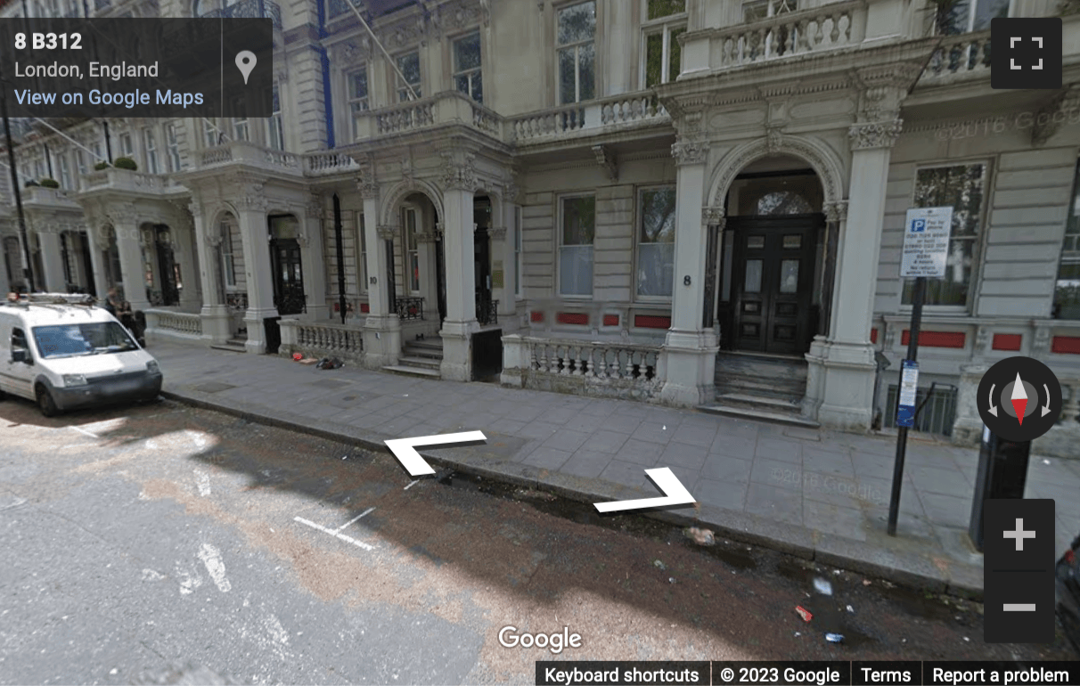 Street View image of Linear Investments Limited, 8-10 Grosvenor Gardens, Central London, SW1W