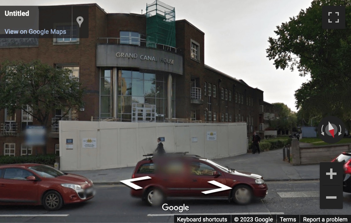 Street View image of Grand Canal House, Upper Grand Canal Street, Dublin, Ireland