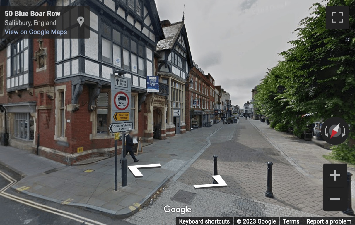 Street View image of Cross Keys House, 22 Queen Street, Salisbury, Wiltshire