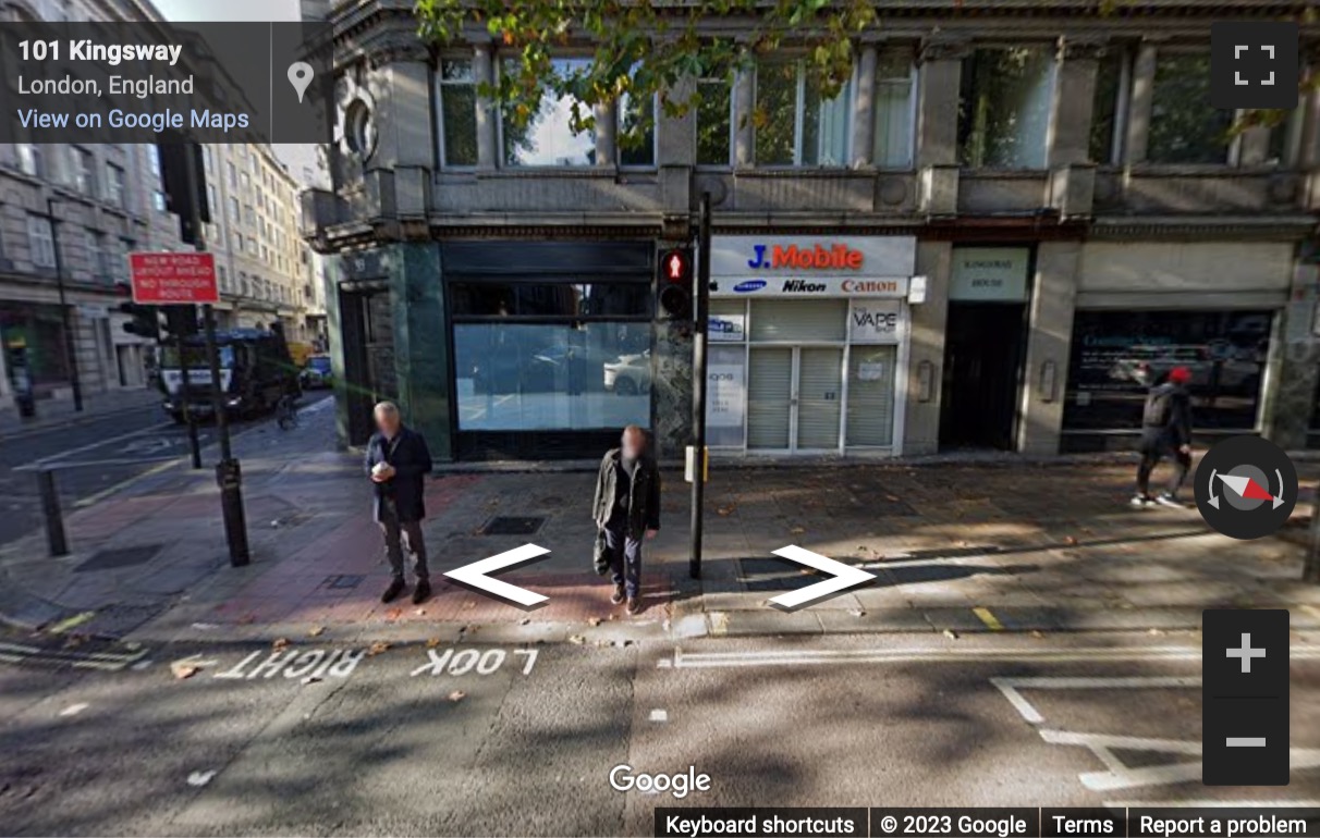 Street View image of 1st Floor Kingsway House, 103 Kingsway, London, Central London, WC2B